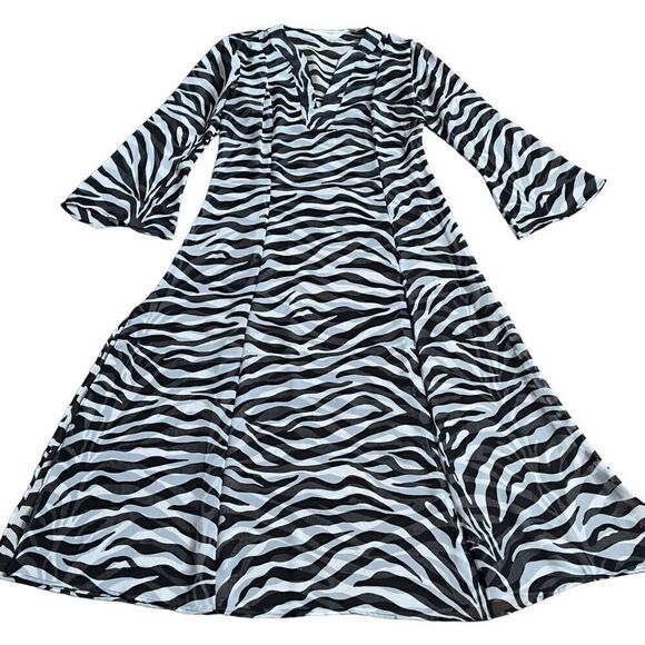 Victoria’s Secret Collection Vintage Sheer Zebra Print Maxi Dress / Coverup - Picture 10 of 16